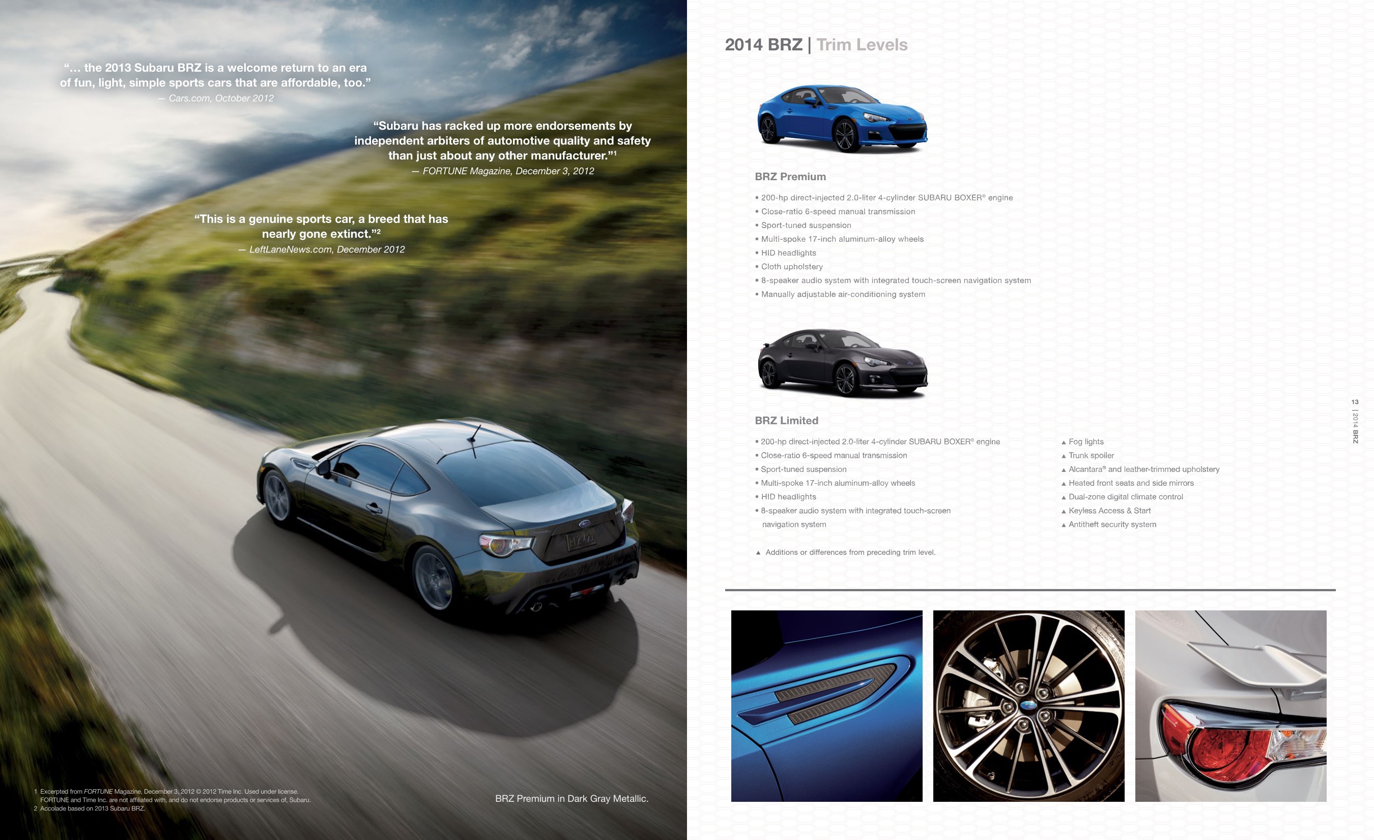 2014 Subaru BRZ Brochure Page 13